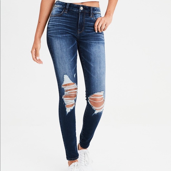 American Eagle Outfitters Denim - American Eagle Distressed High-Waisted Jegging